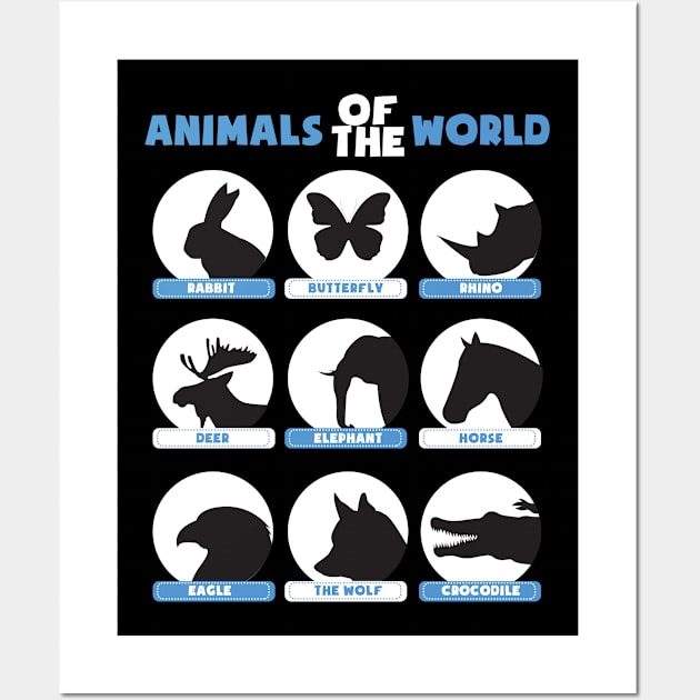 Animals of The World Wall Art by KittleAmandass